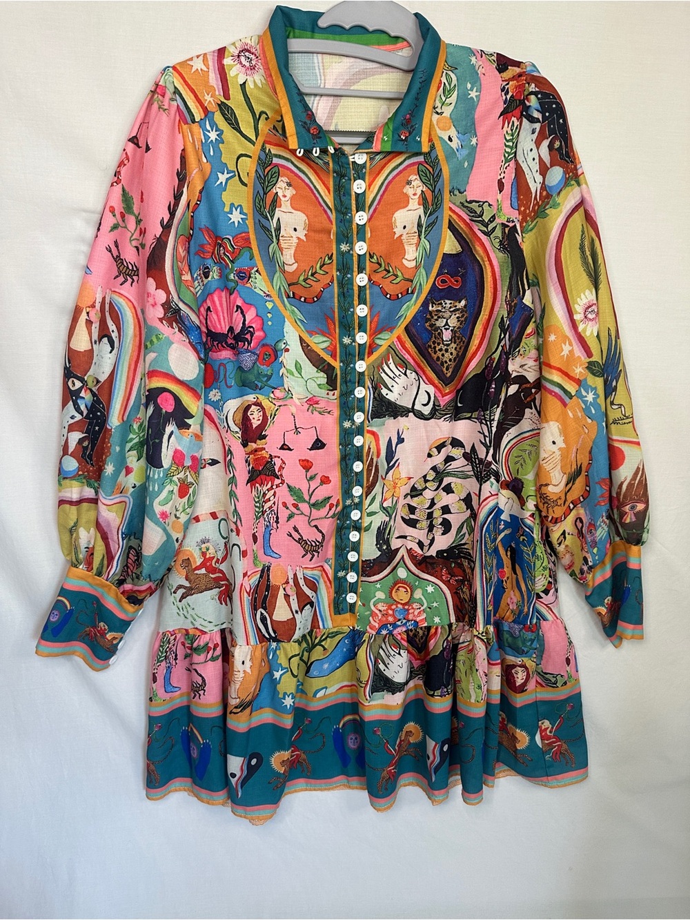 100% Cotton Vibrant Multicolor Printed Women's Dress
